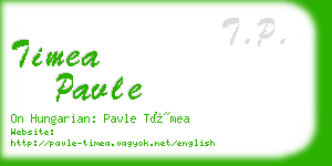 timea pavle business card